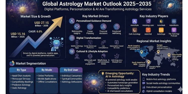 Rising Demand for Personalized Spiritual Guidance Driving the Astrology Market at 6.0% CAGR Through 2035